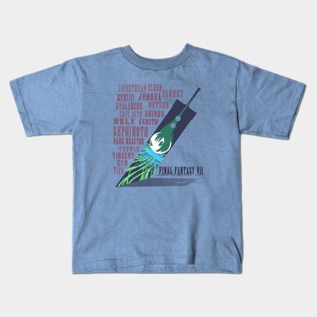 Aerith's Prayer FFVII Kids T-Shirt by azureaerrow